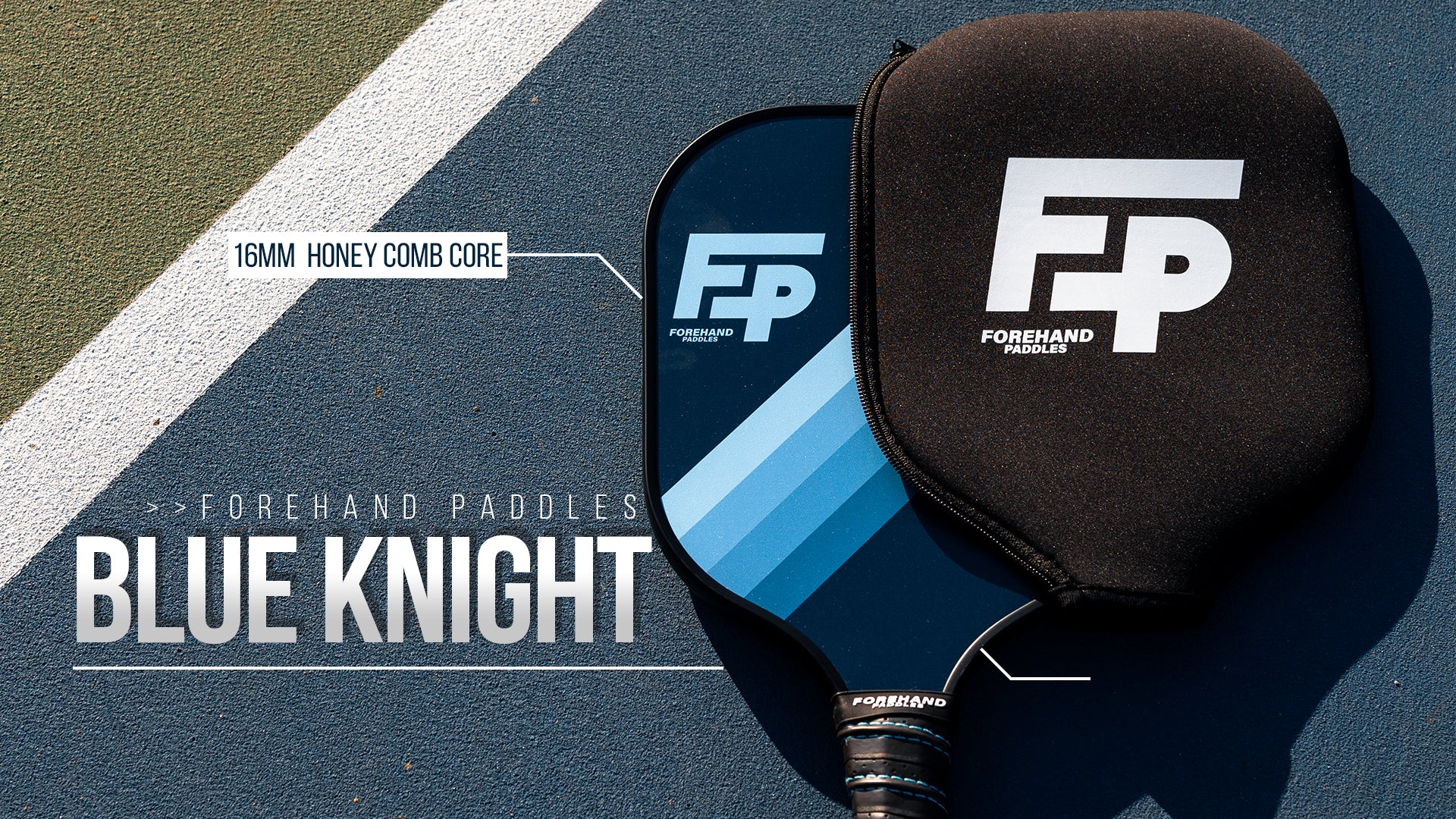 Forehand Paddles Blue Knight Pickleball Paddle 16MM 