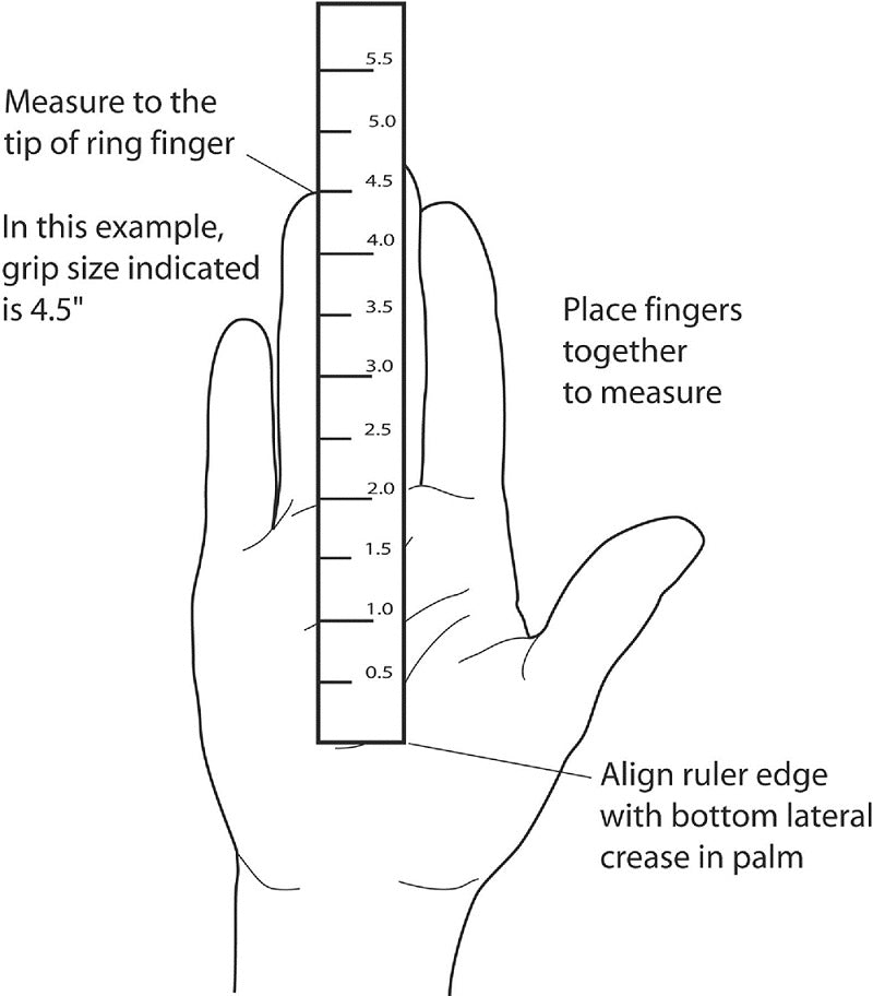 Forehand Paddles How to Measure Chart